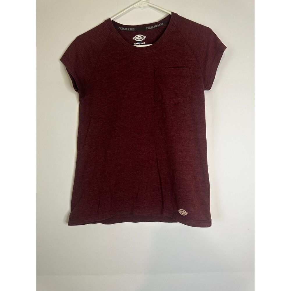 Dickies Cooling Temp-IQ Women’s Maroon Performance Tee XS – Moisture Wicking